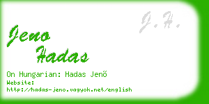 jeno hadas business card
